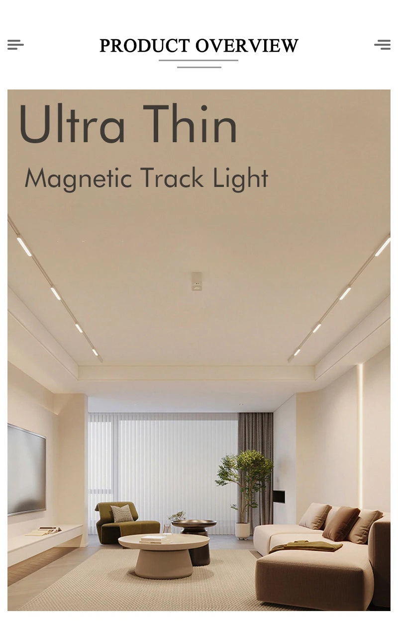 ST1 Series 3CCT Black White Ultra Thin Slim Magnetic Track Lamp Cell Light High Hardness Modern Flexible Fixture Living Home
