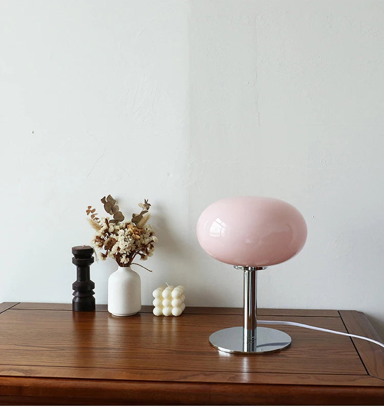 Macaron Glass Table Lamp Trichromatic Dimming Living Room Atmosphere Lamps Eye Protection Night Light Girl Bedroom Bedside Decor