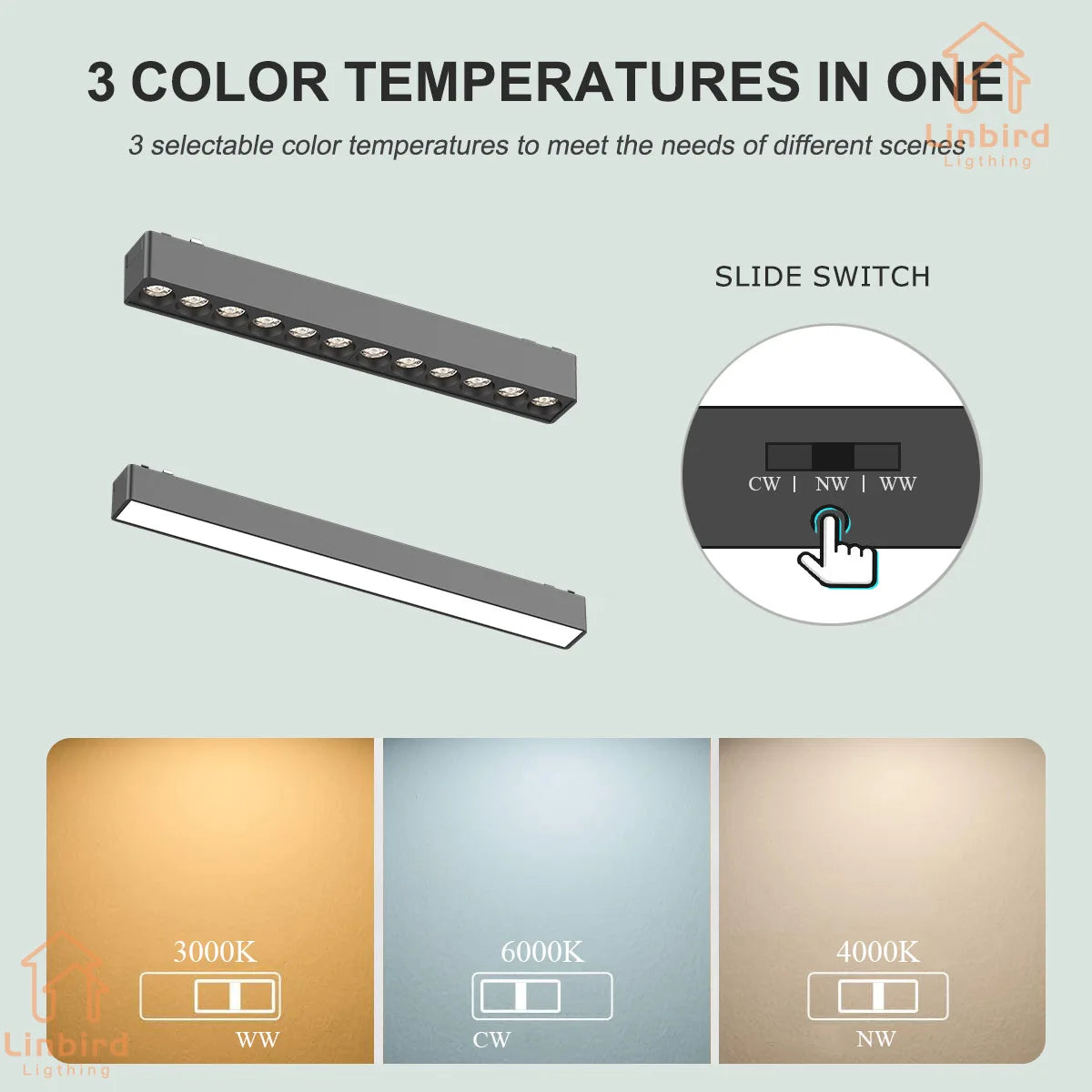 ST1 Series 3CCT Black White Ultra Thin Slim Magnetic Track Lamp Cell Light High Hardness Modern Flexible Fixture Living Home