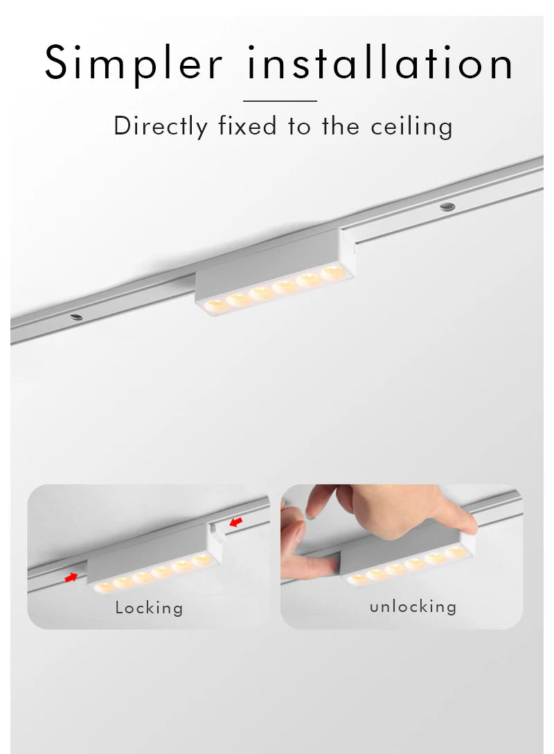 ST1 Series 3CCT Black White Ultra Thin Slim Magnetic Track Lamp Cell Light High Hardness Modern Flexible Fixture Living Home