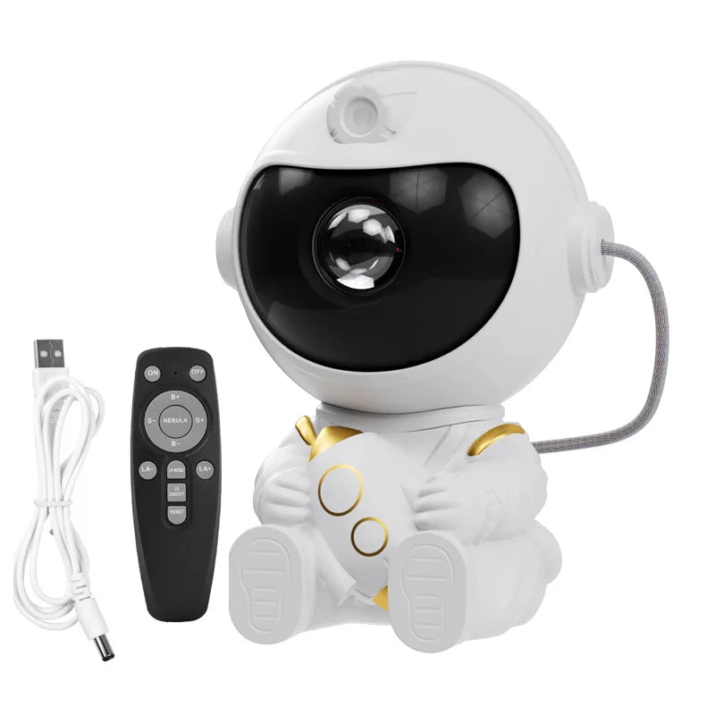 LED Star Galaxies Projector Night Light Astronaut Starry Sky Bedroom Room Decor Children's Gift - LED Atmosphere Creating Lamp