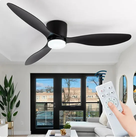 IRALAN 42 Inch/52 Inch Ceiling Fan with Light Remote Control, Modern Ceiling Fan for Bedroom, Living Room-Black/White/Wood