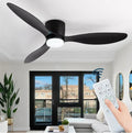 IRALAN 42 Inch/52 Inch Ceiling Fan with Light Remote Control, Modern Ceiling Fan for Bedroom, Living Room-Black/White/Wood