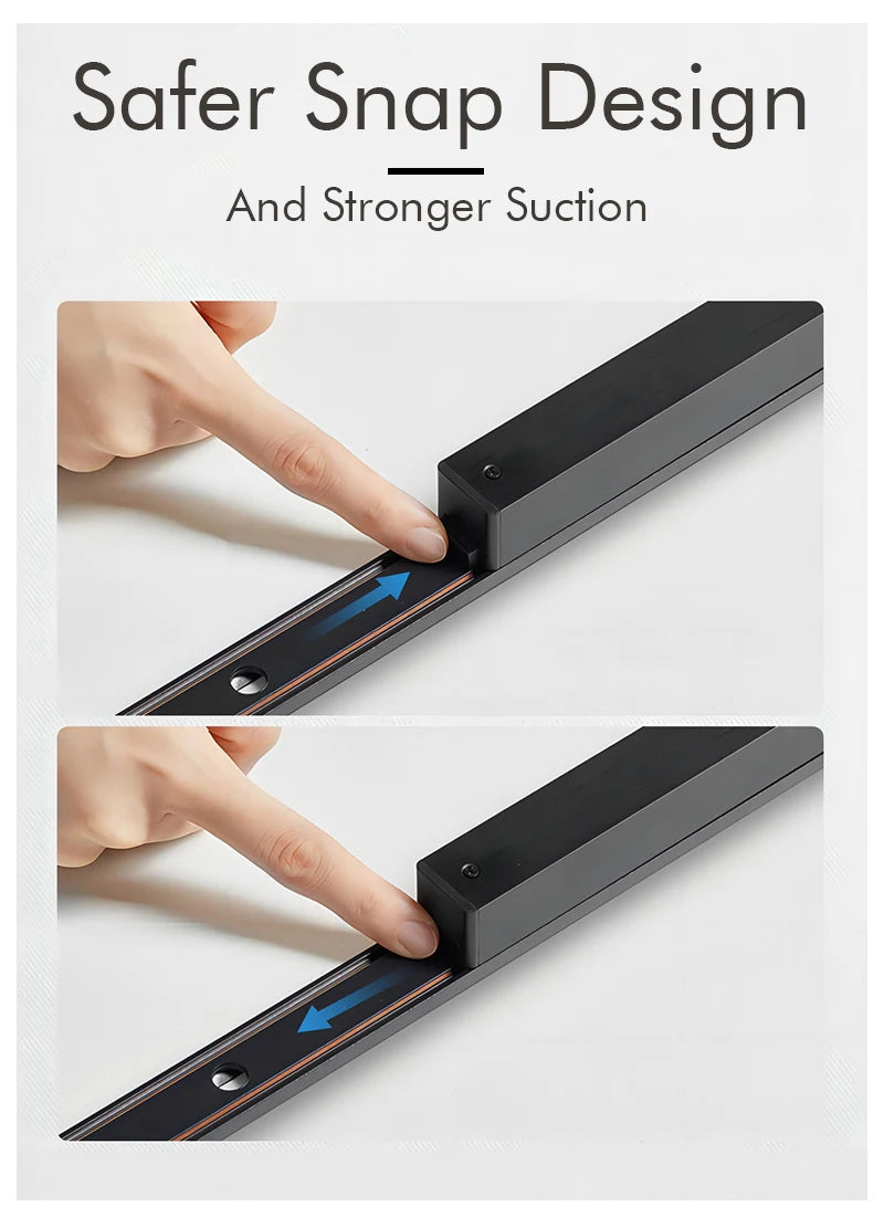ST1 Series 3CCT Black White Ultra Thin Slim Magnetic Track Lamp Cell Light High Hardness Modern Flexible Fixture Living Home