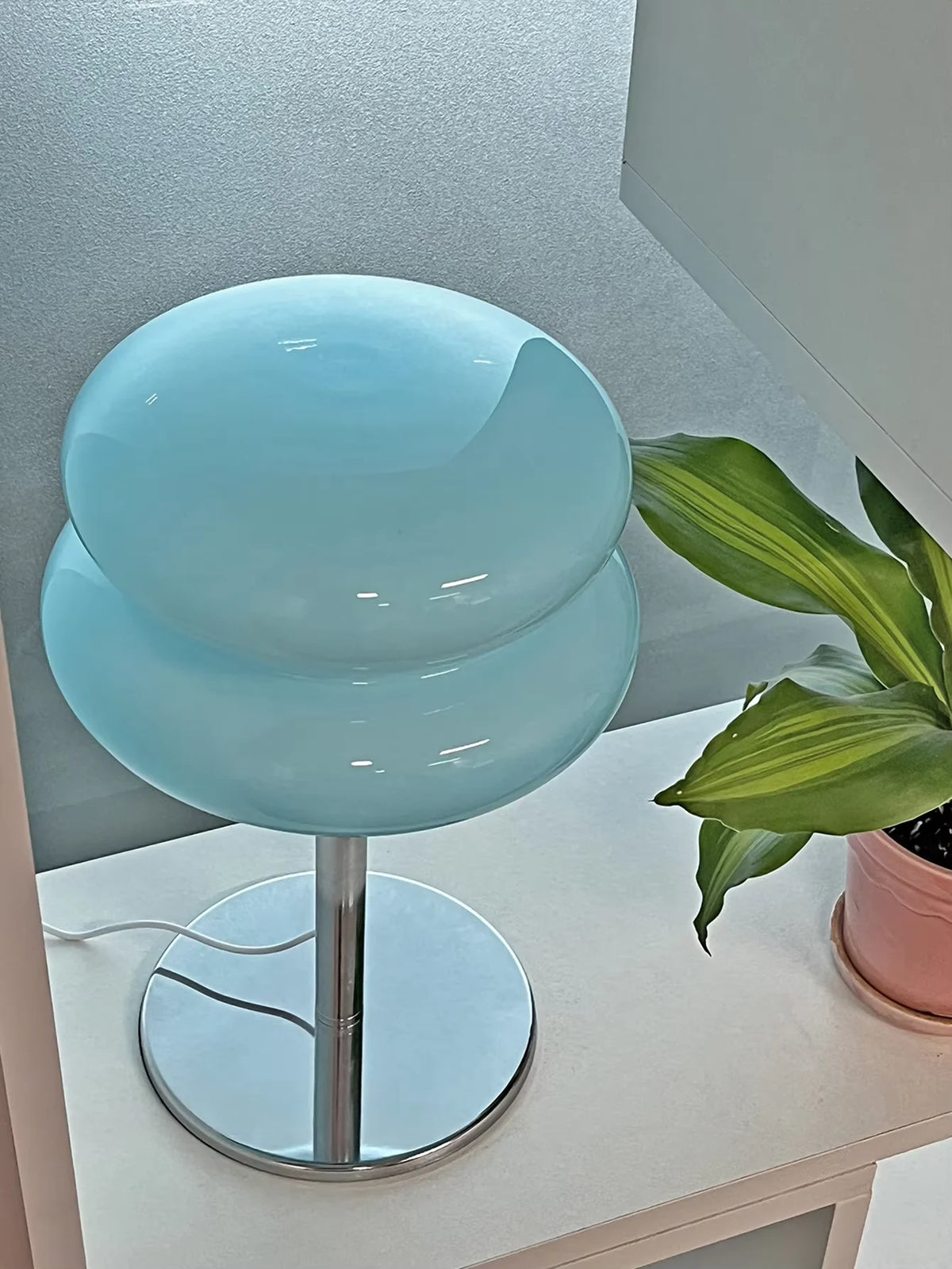 LED Table Lamp Macaron Glass Lustre Trichromatic Dimming Living Room Bedroom Study Atmosphere Lamps Eye Protection Night Light