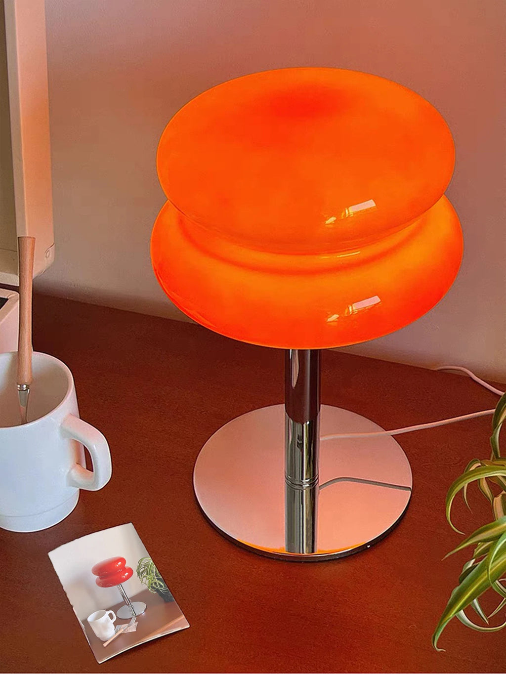 LED Table Lamp Macaron Glass Lustre Trichromatic Dimming Living Room Bedroom Study Atmosphere Lamps Eye Protection Night Light