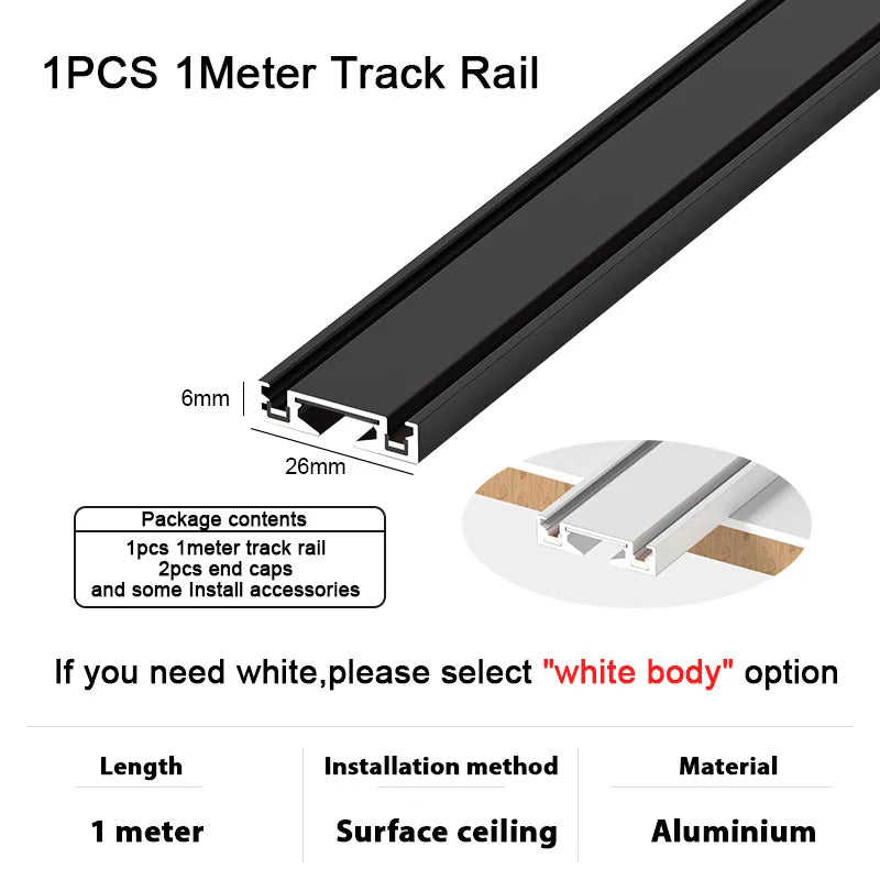 ST1 Series 3CCT Black White Ultra Thin Slim Magnetic Track Lamp Cell Light High Hardness Modern Flexible Fixture Living Home