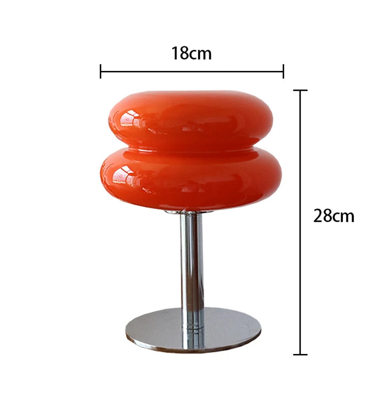 Macaron Glass Table Lamp Trichromatic Dimming Living Room Atmosphere Lamps Eye Protection Night Light Girl Bedroom Bedside Decor
