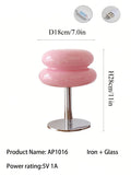 LED Table Lamp Macaron Glass Lustre Trichromatic Dimming Living Room Bedroom Study Atmosphere Lamps Eye Protection Night Light