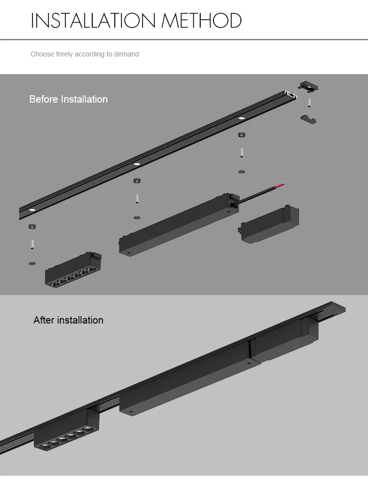 ST1 Series 3CCT Black White Ultra Thin Slim Magnetic Track Lamp Cell Light High Hardness Modern Flexible Fixture Living Home