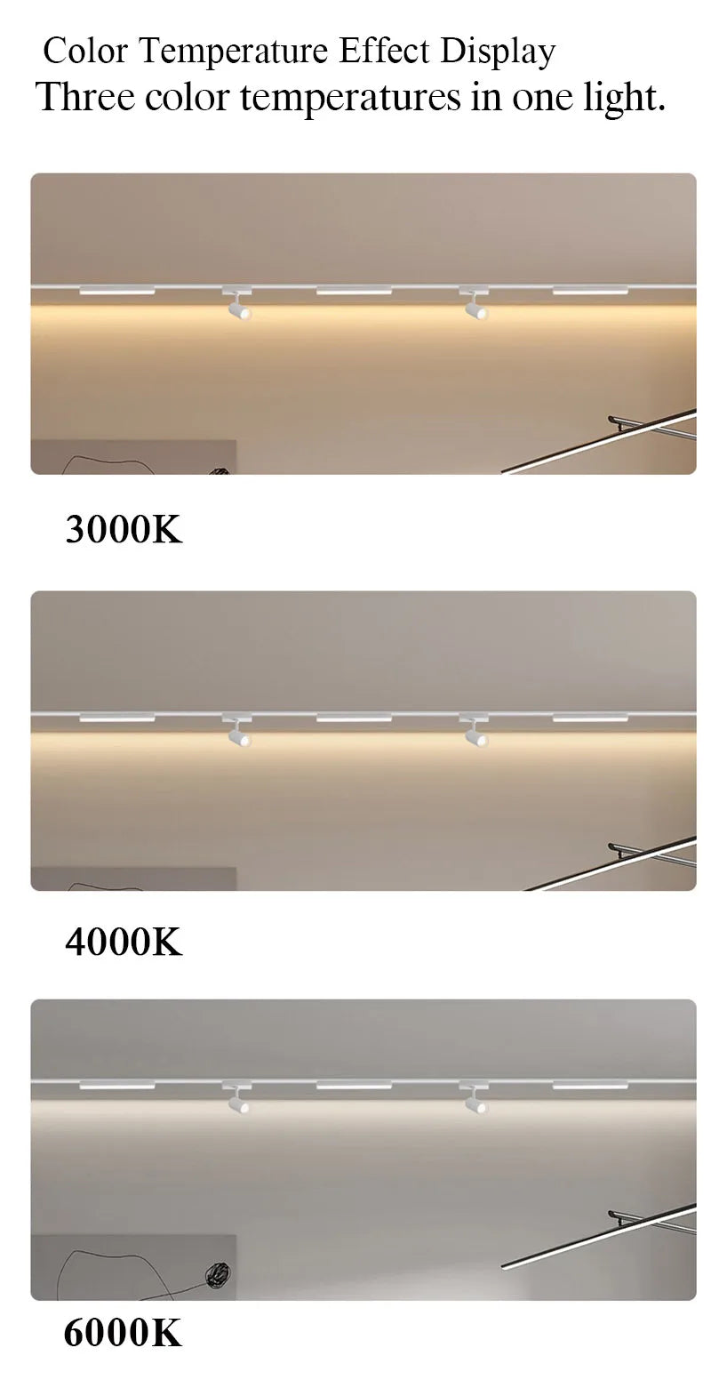 ST1 Series 3CCT Black White Ultra Thin Slim Magnetic Track Lamp Cell Light High Hardness Modern Flexible Fixture Living Home