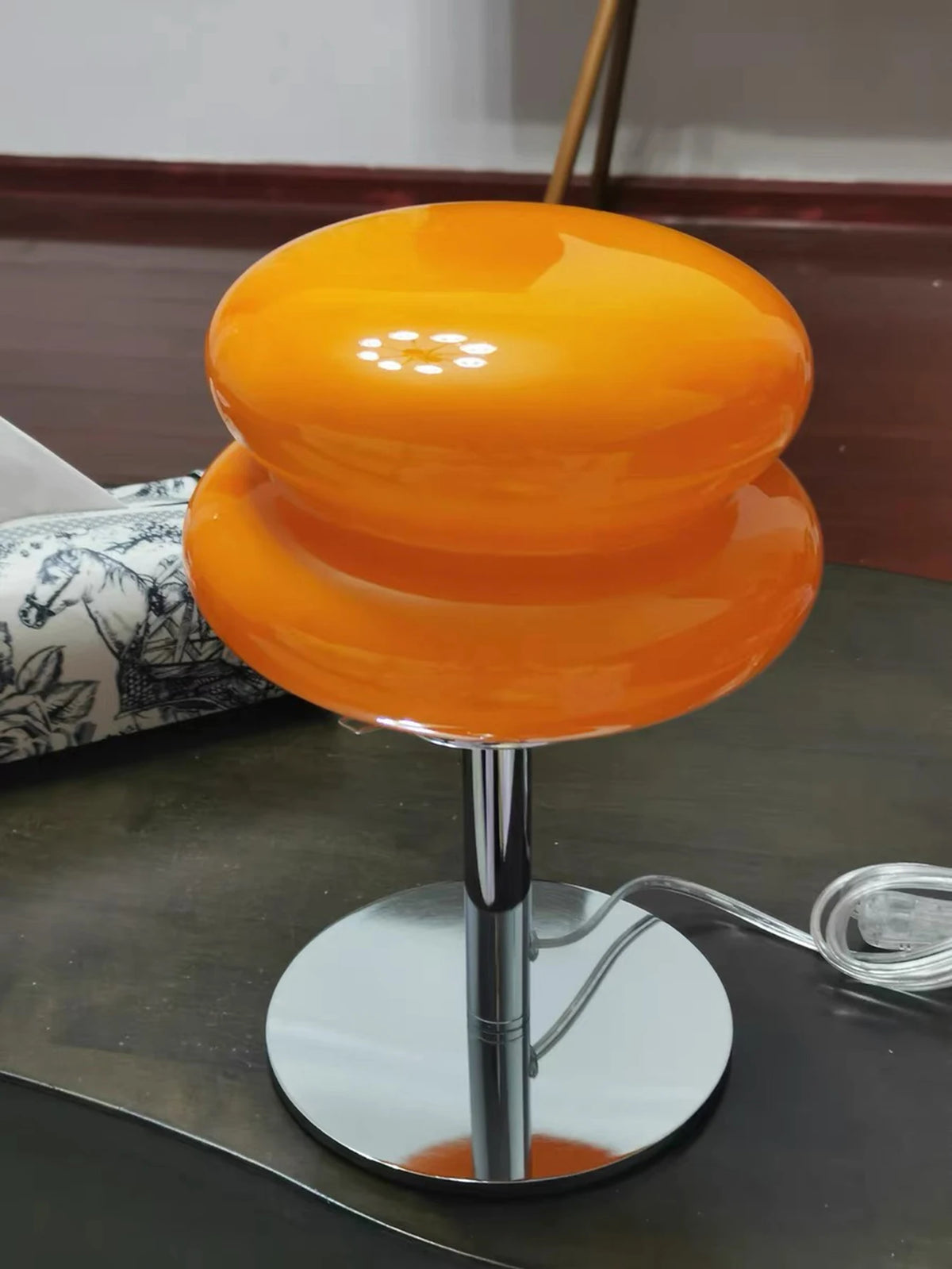 LED Table Lamp Macaron Glass Lustre Trichromatic Dimming Living Room Bedroom Study Atmosphere Lamps Eye Protection Night Light